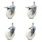 Service Caster 5 Inch Nylon Wheel Swivel 3/8 Inch Threaded Stem Caster Total Lock Brakes, 2PK SCC-TSTTL20S514-NYS-381615-2-S-2 - alternate 1